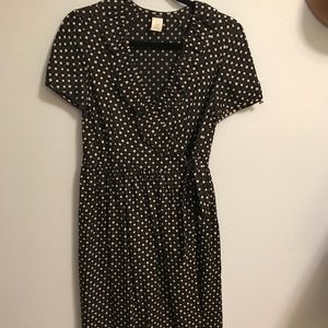 J.Crew polka dot wrap dress